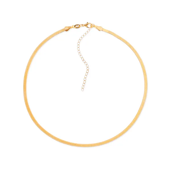 Colar Dourado Chocker de Fita
